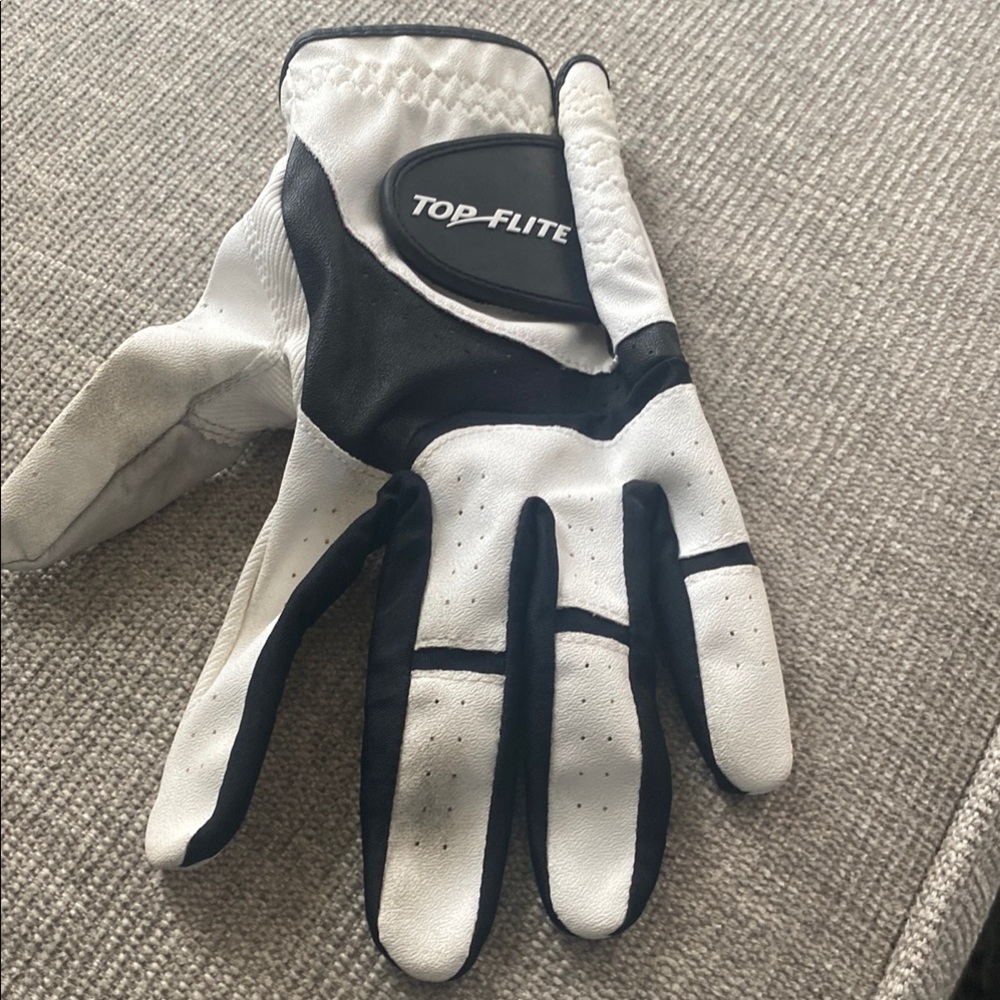 Men's Black and White Golf Glove